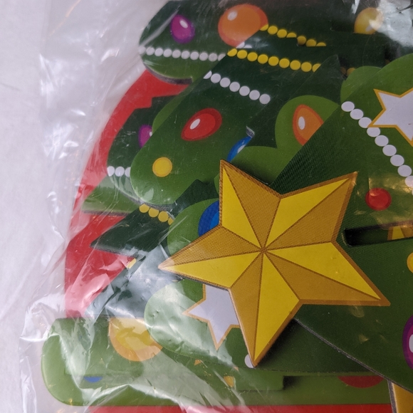 Oriental Trading NIP Christmas Tree Cupcake Holder green red cardboard - Picture 5 of 13